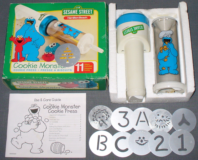 Sesame Street Cookie Monster Cookie Press Hamilton Beach