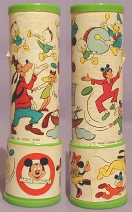 Vintage Child's Blue Celluloid Disney Mug Micky Mouse and Donald Duck 30s  by W