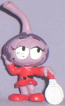 Purple All Star One Color Plastic Figurine Miniature Figure Snorks Cartoon