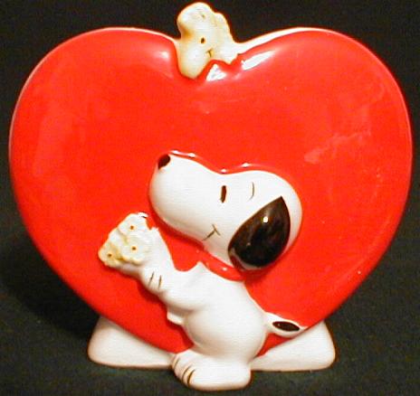 Peanuts Valentine's Snoopy And Woodstock 14 I Love You Lots Red Heart Pillow 