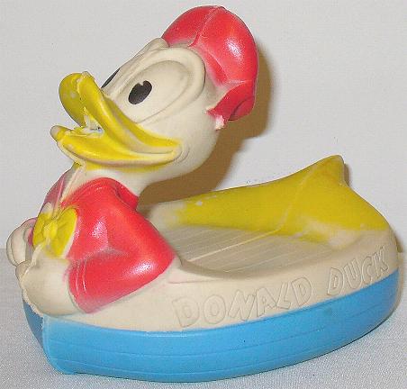 DONALD DUCK RUBBER SOAPDISH floating squeeze toy soap dish Sun
